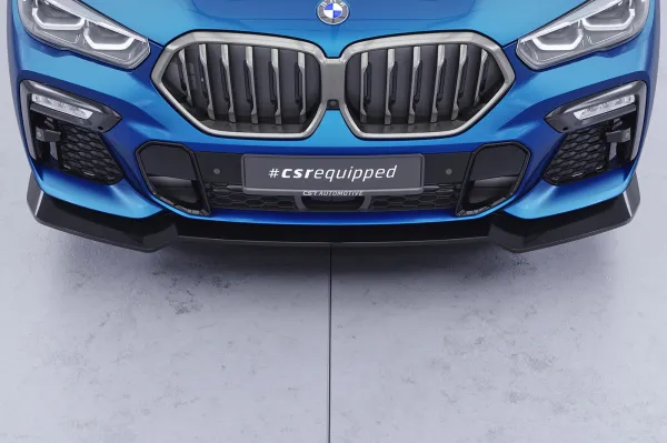 CSR Frontspoiler | Cup-Spoilerlippe mit ABE für BMW X6 G06 CSL982-S Strukturiert schwarz matt (keine Lackierung erforderlich)