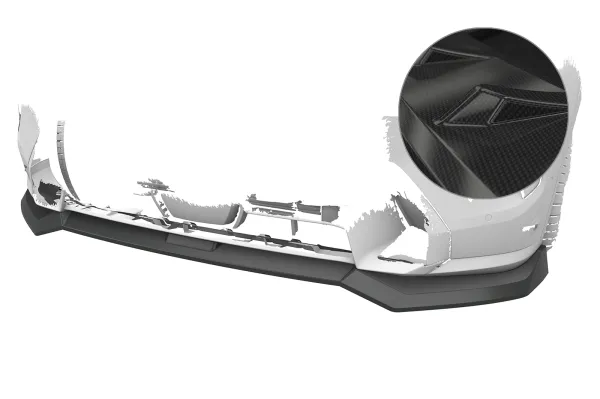 CSR Frontspoiler | Cup-Spoilerlippe mit ABE für BMW X7 G07 CSL979-C Carbon Look Hochglanz (keine Lackierung erforderlich)