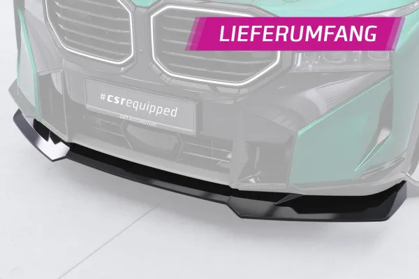 CSR Frontspoiler | Cup-Spoilerlippe mit ABE für BMW XM G09 CSL952-G Glossy schwarz Hochglanz (keine Lackierung erforderlich)