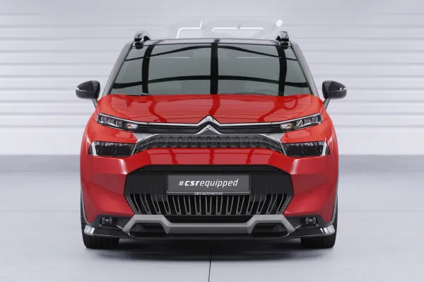 CSR Frontspoiler | Cup-Spoilerlippe mit ABE für Citroen C3 Aircross 2 CSL859-G Glossy schwarz Hochglanz (keine Lackierung erforderlich)
