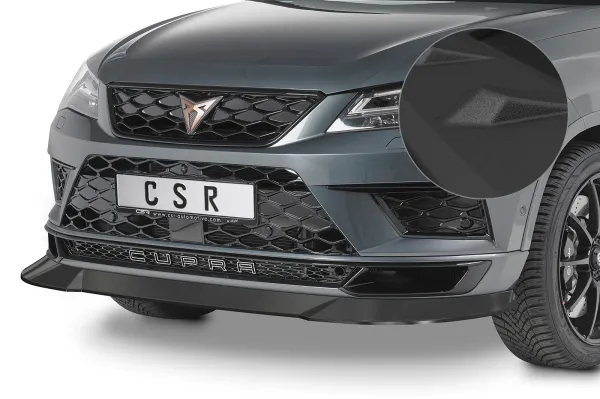 CSR Frontspoiler | Cup-Spoilerlippe mit ABE für Cupra Ateca CSL430-S schwarz matt strukturiert (keine Lackierung erforderlich)
