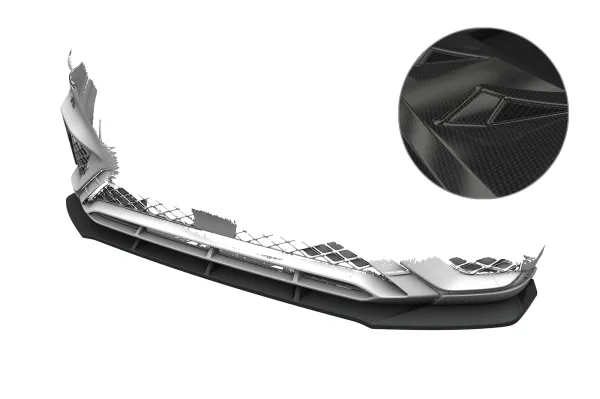 CSR Frontspoiler | Cup-Spoilerlippe mit ABE für Genesis GV70 (JK1) Sport CSL027-C Carbon Look Hochglanz (keine Lackierung erforderlich)