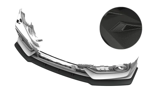CSR Frontspoiler | Cup-Spoilerlippe mit ABE für Honda Civic FK7 (10. Gen) Sport CSL020-M Carbon Look matt strukturiert (keine Lackierung erforderlich)