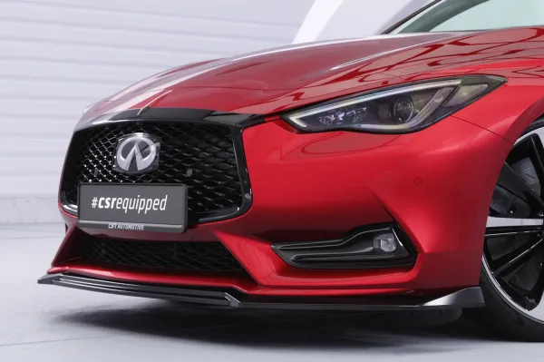 CSR Frontspoiler | Cup-Spoilerlippe mit ABE für Infiniti Q60 CSL754-S Strukturiert schwarz matt (keine Lackierung erforderlich)