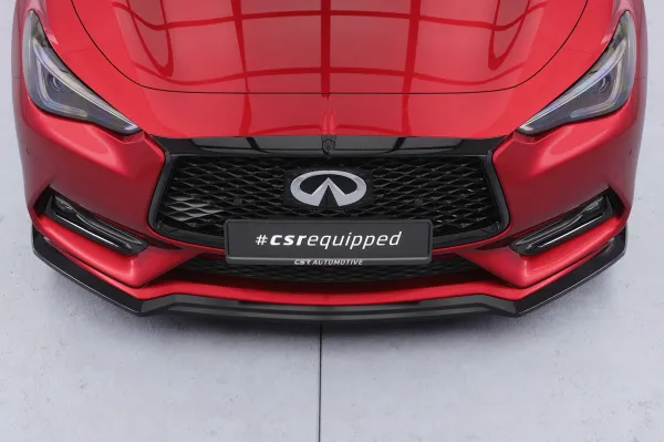 CSR Frontspoiler | Cup-Spoilerlippe mit ABE für Infiniti Q60 CSL754-S Strukturiert schwarz matt (keine Lackierung erforderlich)