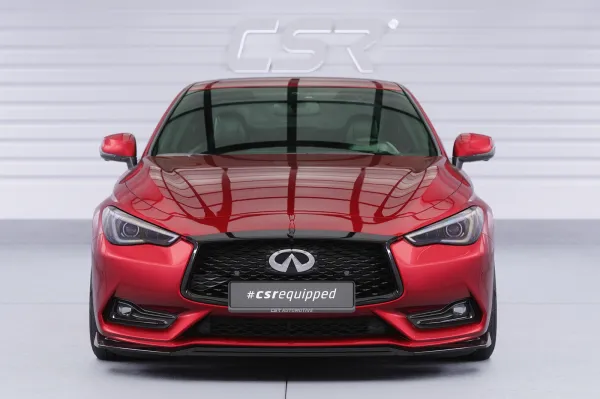 CSR Frontspoiler | Cup-Spoilerlippe mit ABE für Infiniti Q60 CSL754-L Lackierung erforderlich (schwarz matt)