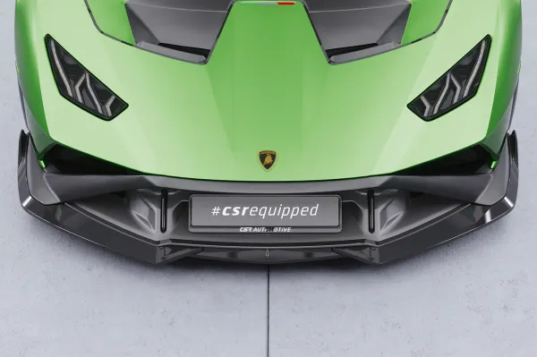 CSR Frontspoiler | Cup-Spoilerlippe mit ABE für Lamborghini Huracan CSL915-M Carbon Look matt strukturiert (keine Lackierung erforderlich)