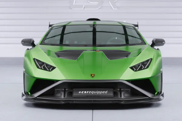 CSR Frontspoiler | Cup-Spoilerlippe mit ABE für Lamborghini Huracan CSL915-S schwarz matt strukturiert (keine Lackierung erforderlich)
