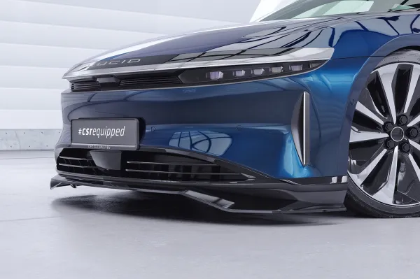 CSR Frontspoiler | Cup-Spoilerlippe mit ABE für Lucid Air CSL983-G Glossy schwarz Hochglanz (keine Lackierung erforderlich)
