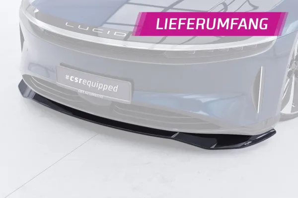 CSR Frontspoiler | Cup-Spoilerlippe mit ABE für Lucid Air CSL983-L schwarz matt (Lackierung erforderlich)