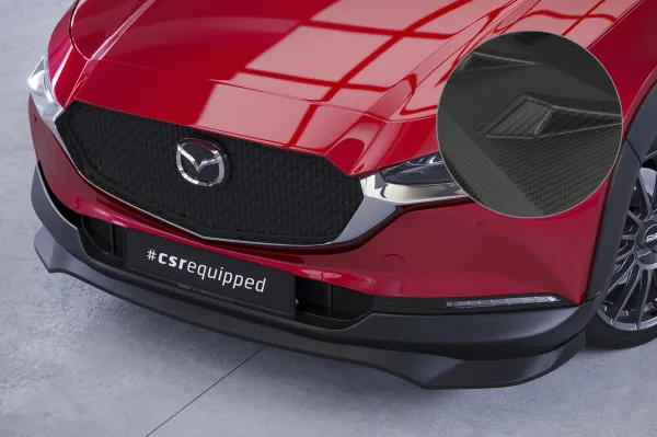 CSR Frontspoiler | Cup-Spoilerlippe mit ABE für Mazda CX-30 CSL742-M Carbon Look matt strukturiert (keine Lackierung erforderlich)