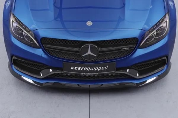 CSR Frontspoiler | Cup-Spoilerlippe mit ABE für Mercedes-Benz C63/ C63S AMG 205 CSL201-L schwarz matt (Lackierung erforderlich)