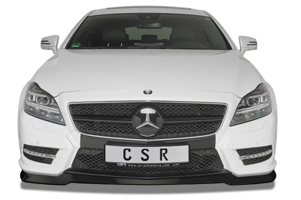 CSR Frontspoiler | Cup-Spoilerlippe mit ABE für Mercedes-Benz CLS C218 / X218 AMG-Line CSL416-S schwarz matt strukturiert (keine Lackierung erforderlich)