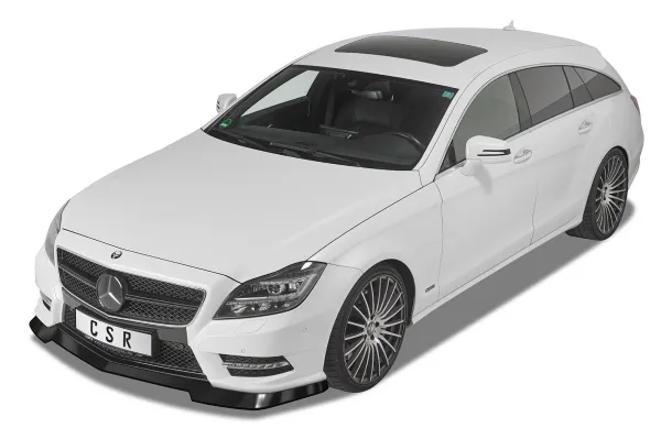 CSR Frontspoiler | Cup-Spoilerlippe mit ABE für Mercedes-Benz CLS C218 / X218 AMG-Line CSL416-S schwarz matt strukturiert (keine Lackierung erforderlich)