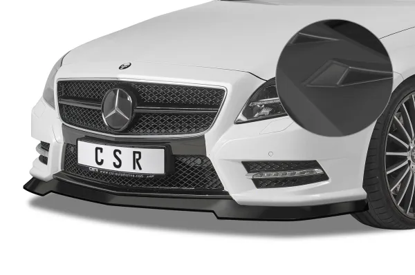 CSR Frontspoiler | Cup-Spoilerlippe mit ABE für Mercedes-Benz CLS C218 / X218 AMG-Line CSL416-L schwarz matt (Lackierung erforderlich)
