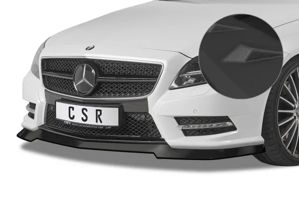 CSR Frontspoiler | Cup-Spoilerlippe mit ABE für Mercedes-Benz CLS C218 / X218 AMG-Line CSL416-S schwarz matt strukturiert (keine Lackierung erforderlich)
