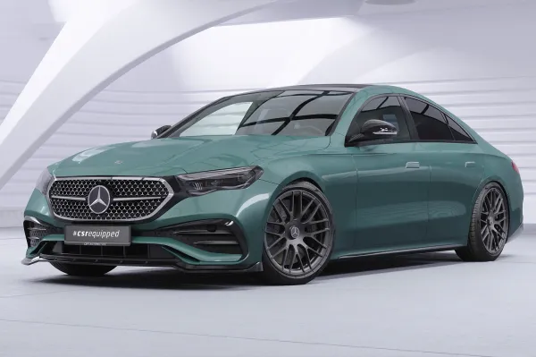 CSR Frontspoiler | Cup-Spoilerlippe mit ABE für Mercedes Benz E-Klasse W214 / S214 CSL888-S schwarz matt strukturiert (keine Lackierung erforderlich)