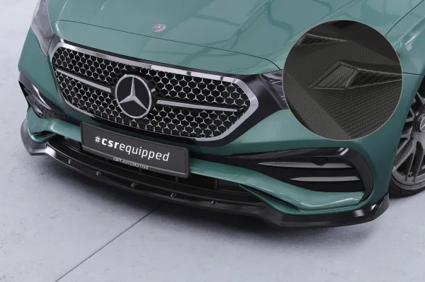 CSR Frontspoiler | Cup-Spoilerlippe mit ABE für Mercedes Benz E-Klasse W214 / S214 CSL888-L schwarz matt (Lackierung erforderlich)