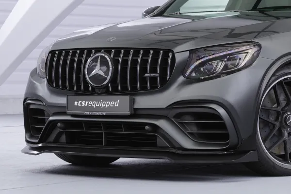 CSR Frontspoiler | Cup-Spoilerlippe mit ABE für Mercedes Benz GLC X253 / C253 CSL896-G Glossy schwarz Hochglanz (keine Lackierung erforderlich)