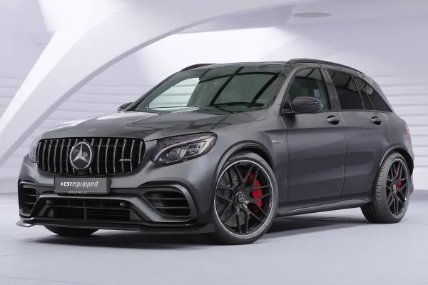 CSR Frontspoiler | Cup-Spoilerlippe mit ABE für Mercedes Benz GLC X253 / C253 CSL896-G Glossy schwarz Hochglanz (keine Lackierung erforderlich)