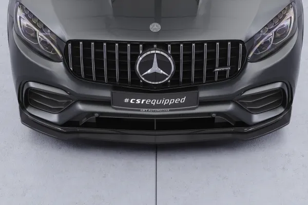 CSR Frontspoiler | Cup-Spoilerlippe mit ABE für Mercedes Benz GLC X253 / C253 CSL896-G Glossy schwarz Hochglanz (keine Lackierung erforderlich)