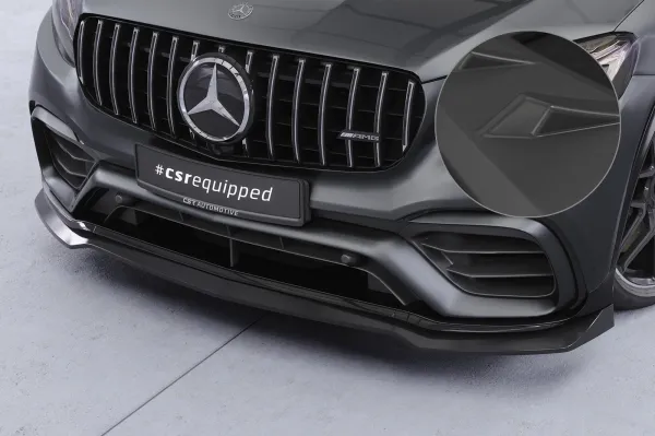 CSR Frontspoiler | Cup-Spoilerlippe mit ABE für Mercedes Benz GLC X253 / C253 CSL896-L schwarz matt (Lackierung erforderlich)
