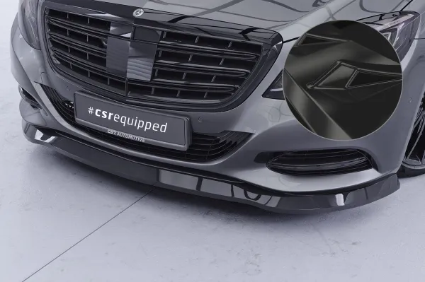 CSR Frontspoiler | Cup-Spoilerlippe mit ABE für Mercedes-Benz S-Klasse W222/V222 CSL318-G Glossy schwarz Hochglanz (keine Lackierung erforderlich)