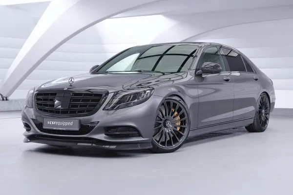 CSR Frontspoiler | Cup-Spoilerlippe mit ABE für Mercedes-Benz S-Klasse W222/V222 CSL318-G Glossy schwarz Hochglanz (keine Lackierung erforderlich)