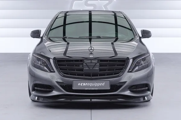 CSR Frontspoiler | Cup-Spoilerlippe mit ABE für Mercedes-Benz S-Klasse W222/V222 CSL318-G Glossy schwarz Hochglanz (keine Lackierung erforderlich)