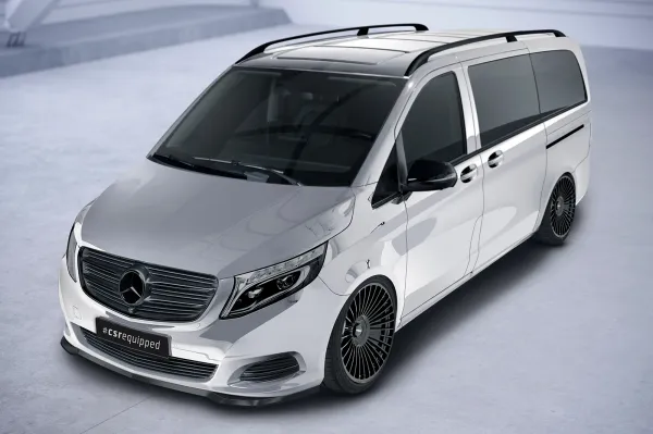 CSR Frontspoiler | Cup-Spoilerlippe mit ABE für Mercedes-Benz V-Klasse 447 CSL538-G Glossy schwarz Hochglanz (keine Lackierung erforderlich)