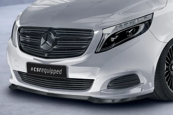 CSR Frontspoiler | Cup-Spoilerlippe mit ABE für Mercedes-Benz V-Klasse 447 CSL538-G Glossy schwarz Hochglanz (keine Lackierung erforderlich)