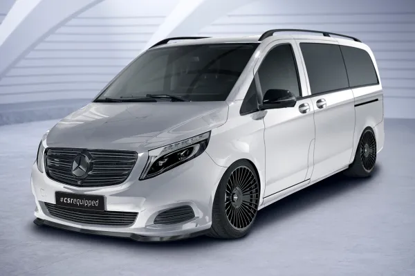 CSR Frontspoiler | Cup-Spoilerlippe mit ABE für Mercedes-Benz V-Klasse 447 CSL538-S Strukturiert schwarz matt (keine Lackierung erforderlich)