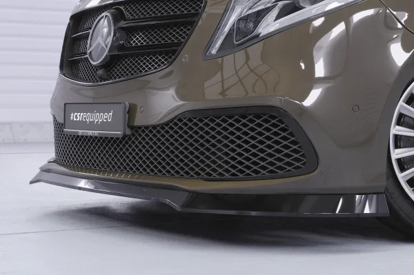CSR Frontspoiler | Cup-Spoilerlippe mit ABE für Mercedes-Benz V-Klasse 447 / EQV CSL880-G Glossy schwarz Hochglanz (keine Lackierung erforderlich)