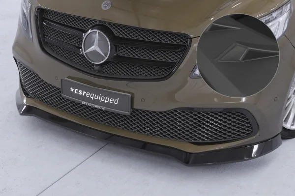 CSR Frontspoiler | Cup-Spoilerlippe mit ABE für Mercedes-Benz V-Klasse 447 / EQV CSL880-L schwarz matt (Lackierung erforderlich)