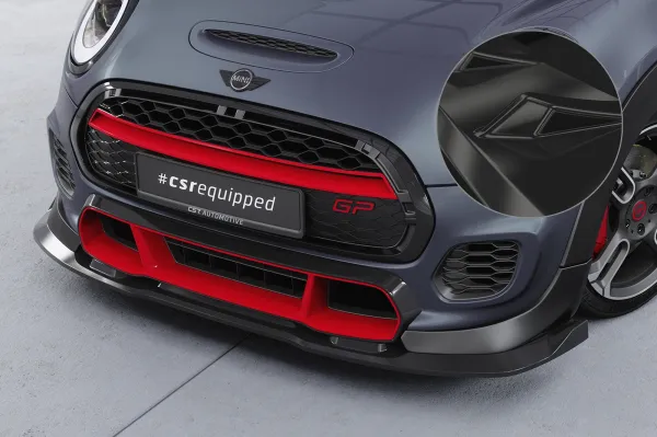 CSR Frontspoiler | Cup-Spoilerlippe mit ABE für Mini F56 JCW GP CSL774-G Glossy schwarz Hochglanz (keine Lackierung erforderlich)