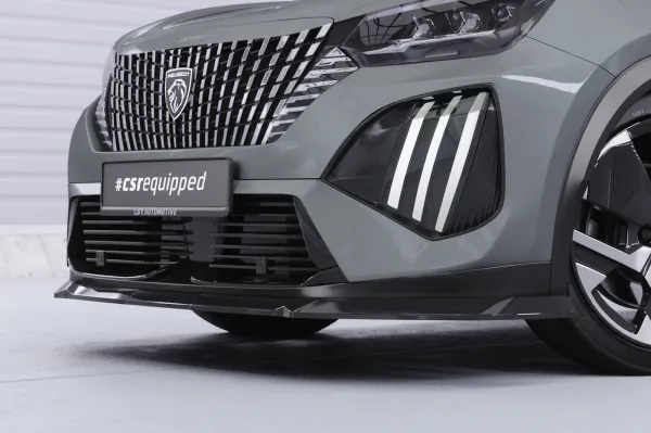 CSR Frontspoiler | Cup-Spoilerlippe mit ABE für Peugeot 2008 II CSL899-L schwarz matt (Lackierung erforderlich)