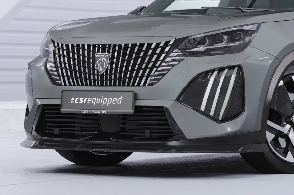 CSR Frontspoiler | Cup-Spoilerlippe mit ABE für Peugeot 2008 II CSL899-L schwarz matt (Lackierung erforderlich)