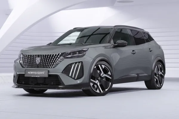 CSR Frontspoiler | Cup-Spoilerlippe mit ABE für Peugeot 2008 II CSL899-L schwarz matt (Lackierung erforderlich)