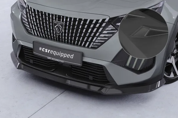 CSR Frontspoiler | Cup-Spoilerlippe mit ABE für Peugeot 2008 II CSL899-L schwarz matt (Lackierung erforderlich)