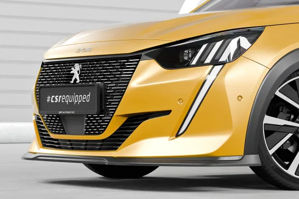CSR Frontspoiler | Cup-Spoilerlippe mit ABE für Peugeot 208 II GT / GT-Line CSL811-S schwarz matt strukturiert (keine Lackierung erforderlich)