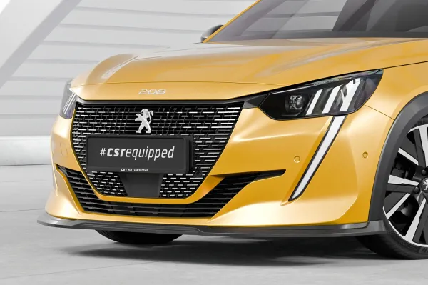 CSR Frontspoiler | Cup-Spoilerlippe mit ABE für Peugeot 208 II GT / GT-Line CSL811-S schwarz matt strukturiert (keine Lackierung erforderlich)