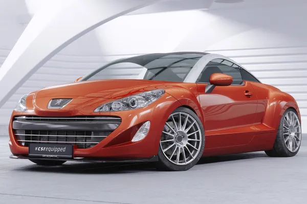 CSR Frontspoiler | Cup-Spoilerlippe mit ABE für Peugeot RCZ CSL761-L Lackierung erforderlich (schwarz matt)