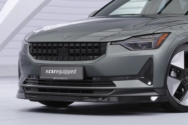 CSR Frontspoiler | Cup-Spoilerlippe mit ABE für Polestar 2 CSL822-M Carbon Look matt strukturiert (keine Lackierung erforderlich)