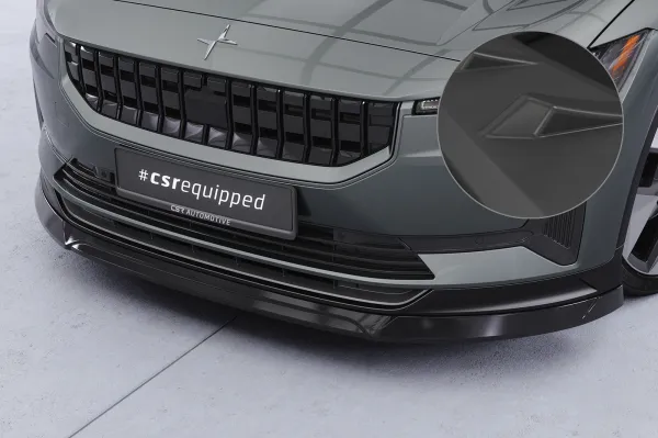 CSR Frontspoiler | Cup-Spoilerlippe mit ABE für Polestar 2 CSL822-L schwarz matt (Lackierung erforderlich)
