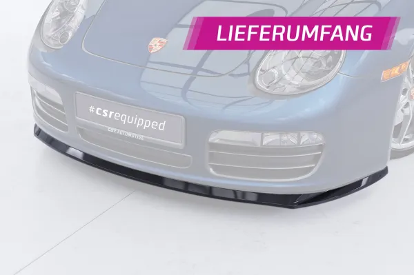 CSR Frontspoiler | Cup-Spoilerlippe mit ABE für Porsche 987 Boxster CSL597-L Lackierung erforderlich (unlackiert)