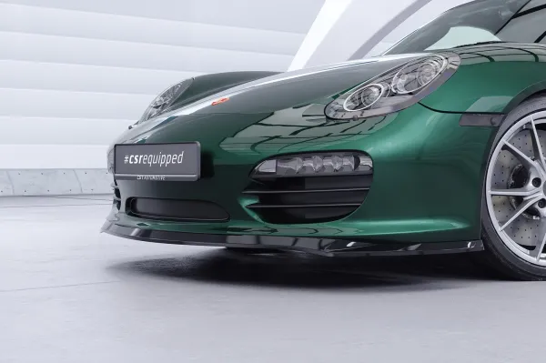 CSR Frontspoiler | Cup-Spoilerlippe mit ABE für Porsche 987 Boxster CSL725-G Glossy schwarz Hochglanz (keine Lackierung erforderlich)