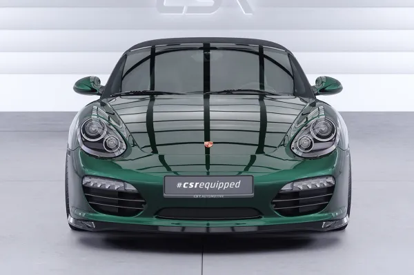 CSR Frontspoiler | Cup-Spoilerlippe mit ABE für Porsche 987 Boxster CSL725-G Glossy schwarz Hochglanz (keine Lackierung erforderlich)