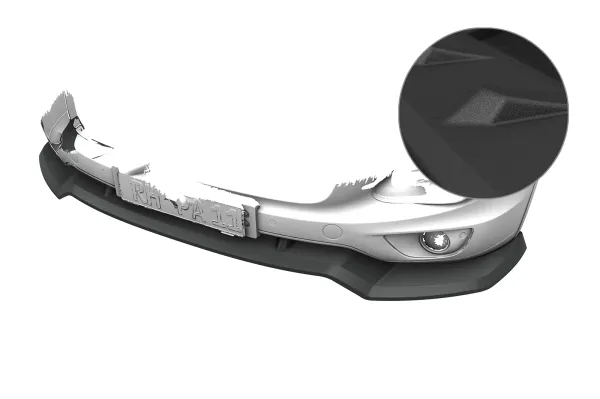 CSR Frontspoiler | Cup-Spoilerlippe mit ABE für Porsche Cayenne (Typ 92A) CSL966-S Strukturiert schwarz matt (keine Lackierung erforderlich)