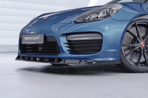 CSR Frontspoiler | Cup-Spoilerlippe mit ABE für Porsche Panamera 1 GTS/Turbo CSL371-S Strukturiert schwarz matt (keine Lackierung erforderlich)