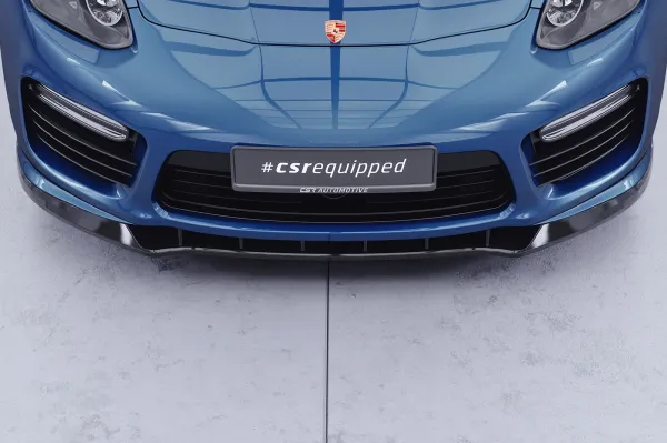 CSR Frontspoiler | Cup-Spoilerlippe mit ABE für Porsche Panamera 1 GTS/Turbo CSL371-G Glossy schwarz Hochglanz (keine Lackierung erforderlich)